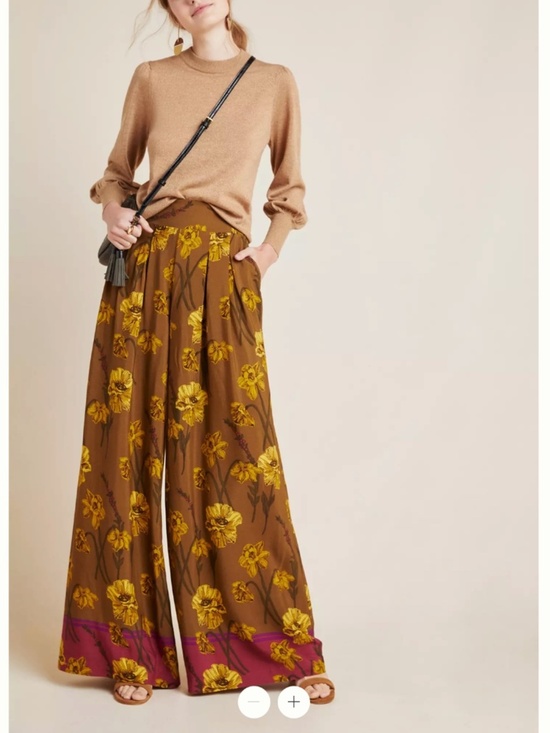 Anthropologie Pants - Maeve by Anthropologie Bohemian Terrace High Rise Wide Leg Floral Pants Size 8